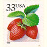 USA strawberry stamp circa 1999